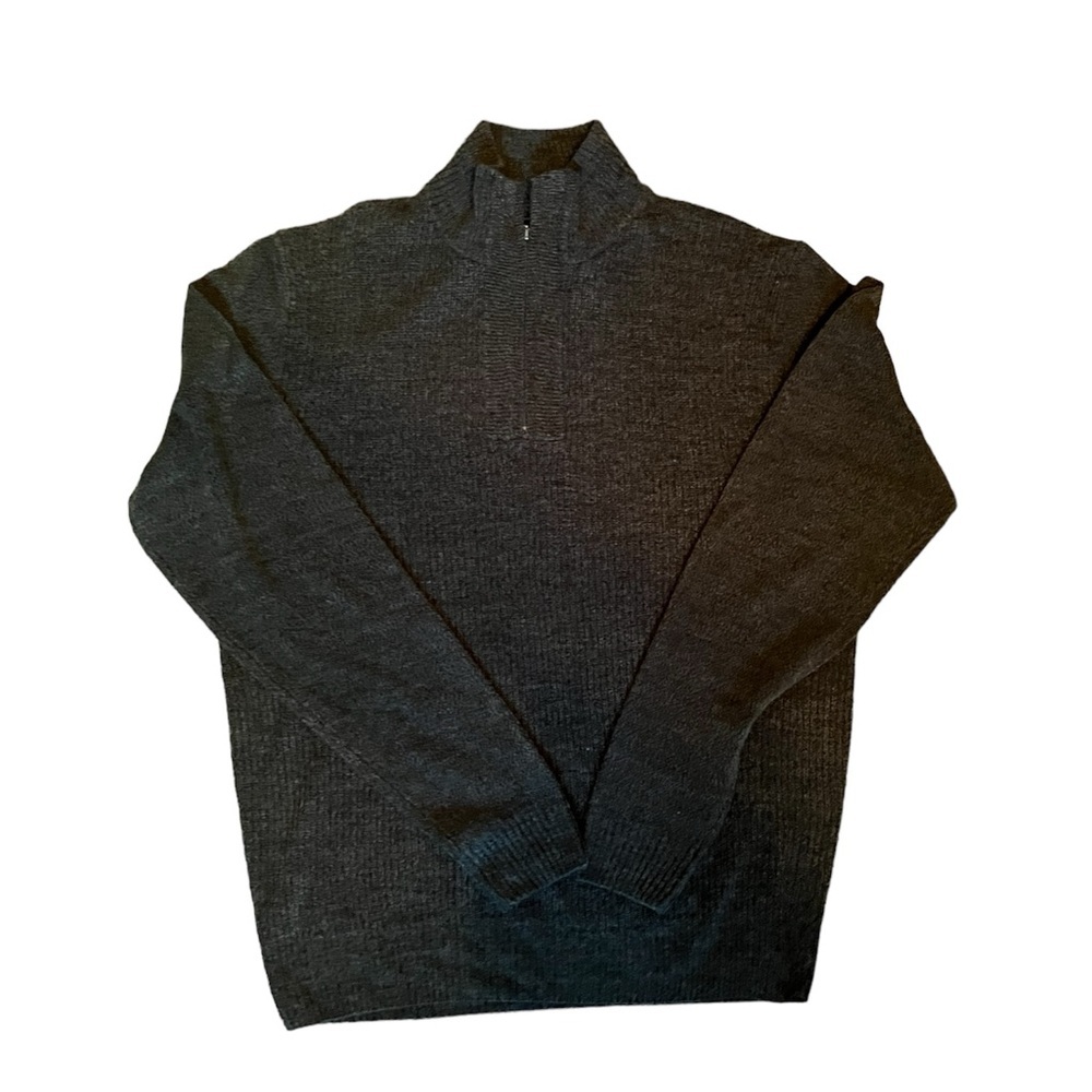 vintage 90s baggy quarter zip green  turtleneck pullover sweater